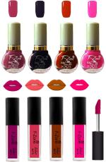 OUR BEAUTY Nail Polish And Lipstick Combo 253 (Pack Of 4)