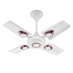 UNICORN Mini Bolt 600 mm/24 inch High Speed Ceiling fan | BEE Star Rated, Noiseless & Anti Dust | Small Fan for Kitchen, Balcony & Room, 1+1 Year Warranty | IVORY | Pack of 1