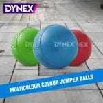 DYNEX Get Active with Multicolour Jumper Balls Rubber Bouncing Fun for Home, Park, and Street Cricket- 3 Set