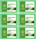 MeriBana Khadi Lemongrass Handmade Bath Soap (6 x 125 g)