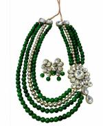 Jn Handicraft Alloy Gold, White Jewel Set For Women