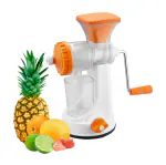 Slings PRATIC Hand Juicer, Fruits & Vegetable Juicer With Steel Handle (White & Orange)