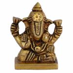 Kalarambh Brass Dagdu Ganesh For Home Office Temple Puja/Pooja Decor Collectible Handicraft Art
