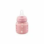 BBYARAJ (60 ML) Infant Milk Feeding, Water Feeding With Silicone Grip Cover Rubber-covered Baby Milk Bottle Flow control nibble (pack of 1) with ultrasoft cover and covered warmer