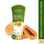 Lotus Botanicals Papaya & Vitamin E Face Scrub, For Instant Glow, Deep Cleanses & Gently Unclogs Pores - 100g