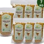 Farmbean Whole Yellow Jowar Grains 7 KG / Sorghum / Jonna /Jowar Sabut/jowari/juar/jola /jondhala/juara Native Low GI Millet Rice | High Protein & 100% More Fibre than Rice - 7000g