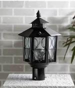 ALUCIFIC Metal Mat Black Gate Light for Home, Office, Shop, Parking Space ETC Exterior (Metro Medium), B22 Holder