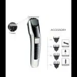 FARISHTAY HTC AT-538 Rechargeable Hair Beard Trimmer for Men Trendy Styler HTC Trimmer Stainless Steel Sharp Blade Beard Shaver (Black)
