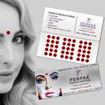 PERPAA Kumkum Light Maroon Round Bindi Book for Ladies Forehead (Stick On) (04, Diameter 8mm, Light Maroon)