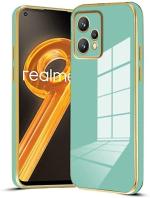 Mintak Realme 9 4G Mint Green Silicon Advanced 3 in 1 Hybrid Technology with 3D 360 Degree Protection Mobile Back Cover