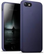 M Cart Midnight Blue Silicone Slim Back Cover Case For Iphone 7, Iphone 8