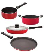 Nirlon Non Stick Cookware Pots And Pan Set - Ft10_Fp12_Sp (Set Of 4)