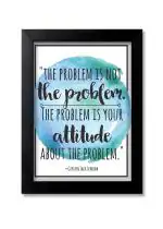 Blue Nexus Attitude Motivational Inspirational Quotes Wall Poster with Wall Frame Room Art Painting Collection A4 size 10x13