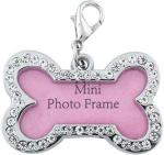 PSK Pet Mart Dogs Mini Frame Tag (Pink, Silver) (Set Of 5)