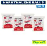 HELPER NAPHTHANLENE BALLS SNOW WHITE 250GM - 4PCS MOTH BALLS / FOR CUP BOARD / WARD BOARD / WASH BASIN / FOR COCKROACH 250GM -PACK OF 4