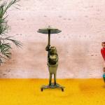 pujaNpujari Feng Shui Vastu Frog with UmbrellaTable Decorative Showpiece Figurine for Good Luck and Prosperity