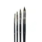 Canvazo Mop Brushes Round Set Of 4 - Black