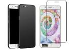 Shagya Oppo F1S Black Tpu Protective Sleek Back Cover Case With Tempered Glass