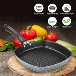 RBGIIT Non Stick Sequare Shape Grill Design Pan Snadwich Burger Sancks Maker Pan GC-116