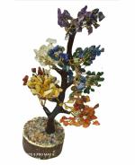 ZYANA Saptrishi Permanent Remedy Wood and Stone Vastu Tree (25.4x10.2x 10.2 cm)