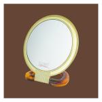 Scarlet Line Professional Series Round Double Sided Magnifying Makeup Purse Mirror with Handle for Men n Women