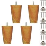 Lakdi Baaz | Wooden Leg Uncolored Ready to Polish for Sofa and Furniture 3 Inch (SF2U-3Inch-4PC)