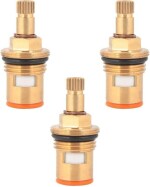 ENNIUS Ceramic Disk Fitting Brass/Spare Part for Repairing/Standard Spindle Disc Tap Inner Cartridge for taps- ( Set of 3 ).