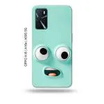 Tweakymod Printed Funny FAce Emoji Back Cover For Oppo A16