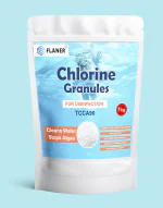 FLANER Swimming Pool Water Purifier Dose Chlorine TCCA 90 granules Pool Surface Protection, Sunlight Protection, Stops Algae(1 KG)