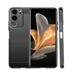 Fastship Silicone Hybrid Rubber Case Back Cover for Vivo V29 Pro 5G - Black