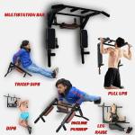 Hashtag Fitness 3in1 wall mounted dips bar dips stand dip station for home portable wall mount