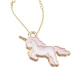 VK Traders Mauryazona baby pink unicorn Chain Pendant set