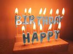 AMFIN Happy Birthday Candle / 1st Birthday Candle / Happy Birthday Candle for Birthday Theme / Happy Birthday Candles for Cake (Silver)
