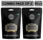 Urban Organics Whole Fresh and Natural Black Sesame Seeds | Kaale Til | Tal | Indian Spice - 2 Packs of 50 gram each