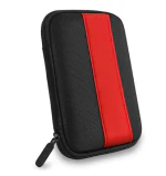Tech Gear Hard Drive Case,6.35cm/2.5-inch, Hard Disk Docking Station, Portable Storage Shell for Hard Disk USB Cable Power Bank Mobile Charger Earphone, Waterproof (Red , Black)