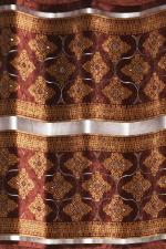 Parda Online Damas Dark Brown Velvet Panel Eyelet Space Window Curtain 5ft, (Pack of 4)