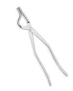KUBAVA Stainless Steel Kitchen Sansi, Sandasi, Tong, Pliers, One Side Flat Curve, 8 mm Rod, Pack of 1