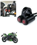 Qiisx 12V Handlebar Motorcycle Double Control Switch 7/8'' 22mm Motorcycle Switch Handlebar Headlight Fog Spot Light Dual on Off Switch for Kawasaki Ninja 650