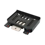 Unbreakable Set Top Box Stand with 2 Remote Holder & Mobile Stand, Wall Shelves, Shelf Bracket (BLACK )