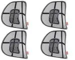 WolkomHome backrest for Chair/Back Lumbar Support Chair Car Seat Cushion Mesh Universal Back Rest for Relieve Pain Black 4Pc