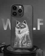 TREEMODA Nimmy Wolf Leather Phone Case Aesthetic Cover for iPhone 14 Pro.