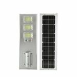 Homehop 800 Watts Solar Street Lights Outdoor Waterproof 180 LEDs All in One Motion Sensor Lamp with Remote Controller (Cool White-Aluminum)
