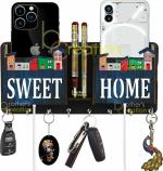 Brothers Creation Home-Side-Shelf-Brown-Key Holder Wood Key Holder (, Brown) Regular Organizer