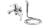 Prestige Fussion 2 way bib tap with sliding gun hf 1mtr flexible ss tube