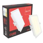 Fybros Warm White Cube Sleek Panel Ambient Square False Ceiling Led Lights For Home - 22 Watts, 1 Pc