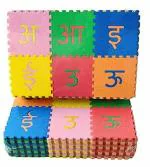 Toy Cloud Hindi Alphabets Mini Eva foam Puzzle mat, Learning with Puzzles, (10X10cm) (48 Pieces)