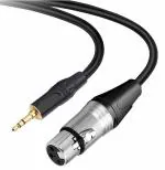 SeCro 3.5mm Male to XLR Female Cable - Professional Low Noise Microphone Cable (15 Meter)