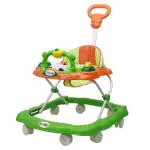 Joyride Orange Plastic 3 Level Height Adjustment Musical Walker With Parent Push Handle