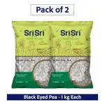 Sri Sri Tattva Shuddhta ka Naam Black Eyed Beans Whole (Lobia White, 1kg x Pack of 2