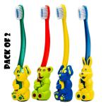 Enorme Kids BPA Free Soft Bristles Animal Shaped Tooth Brush ( Pack of 2 )